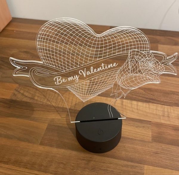 Valentine Acrylic LED light - Image 3