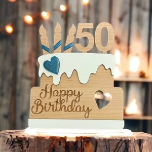 50th Birthday Cake Gift card Holder