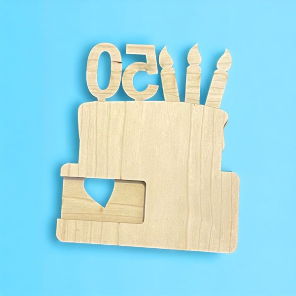 50th Birthday Cake Gift card Holder - Image 3
