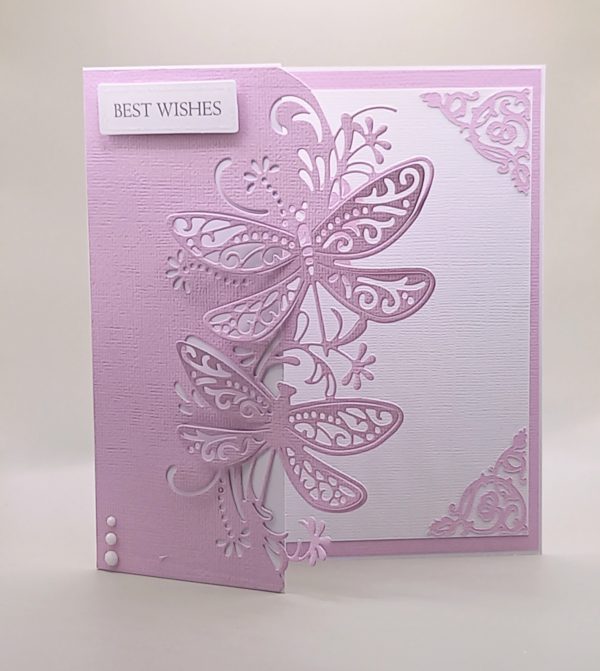 Beautiful over the edge die cut butterfly card