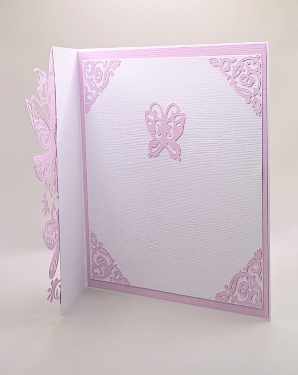 Beautiful over the edge die cut butterfly card - Image 3