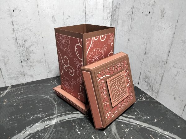 Rectangular Gift Box ( brown patterned ) - Image 3