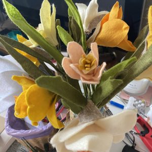 Handmade Felt Daffodils