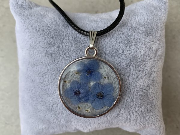 Forget Me Not Real Flower Pendant - Resin