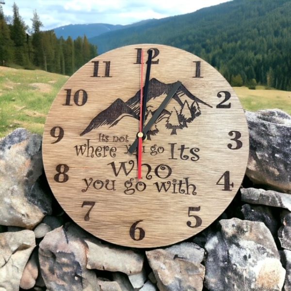 "It's not where you go" Clock