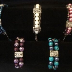 Memory Wire Bracelet with Spacers - In 2 different designs
