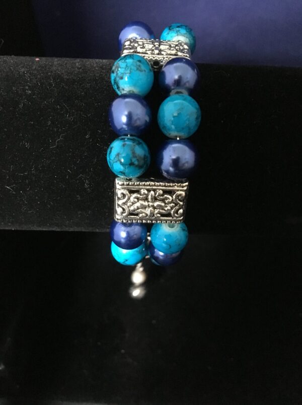 Memory Wire Bracelet with Spacers - In 2 different designs - Image 2