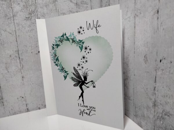 Wife Fairy Card ( green heart ) - Image 2