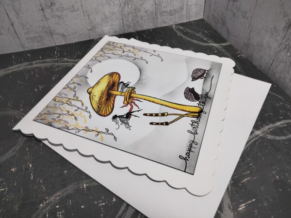 Happy Birthday - Fairy and Yellow Mushroom Card - Image 3