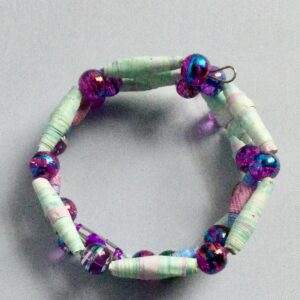 Paper bead bracelet