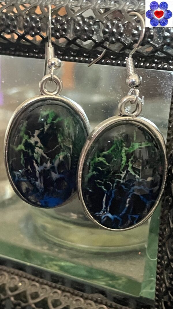 Colourful crackle earrings - Image 5