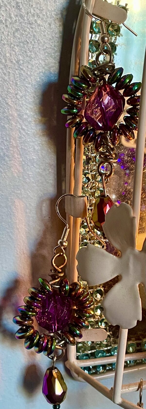 Crystal dangle earrings - Image 2