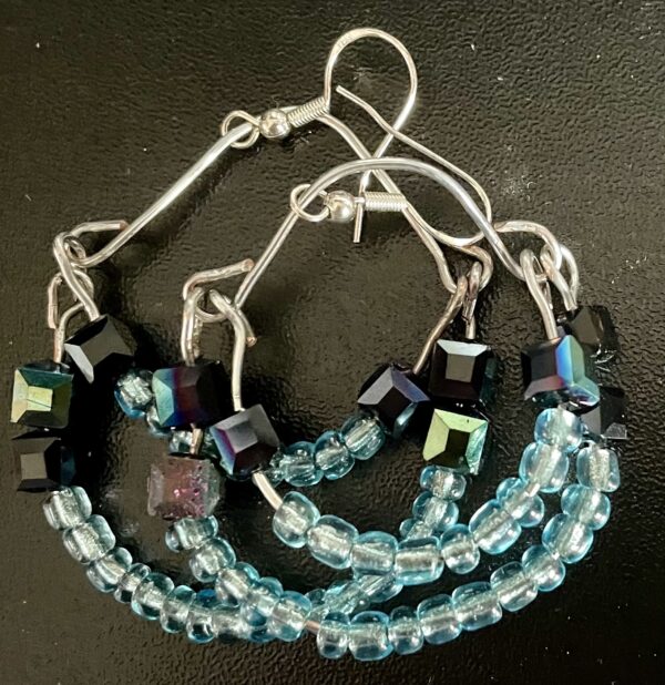 Two-tier earrings - Image 5