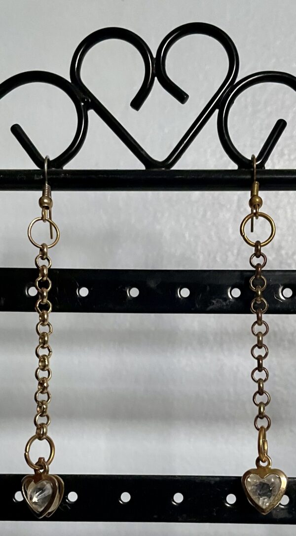 Falling hearts earrings