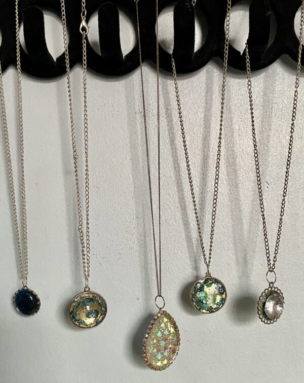 Crystal & resin pendants