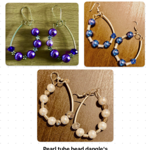 Pearl tube bead dangle's