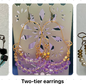 Two-tier earrings