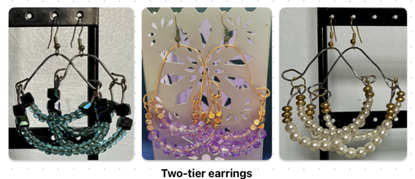 Two-tier earrings