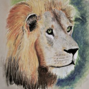 Pastel Lion Artwork Print  - 2 sizes available