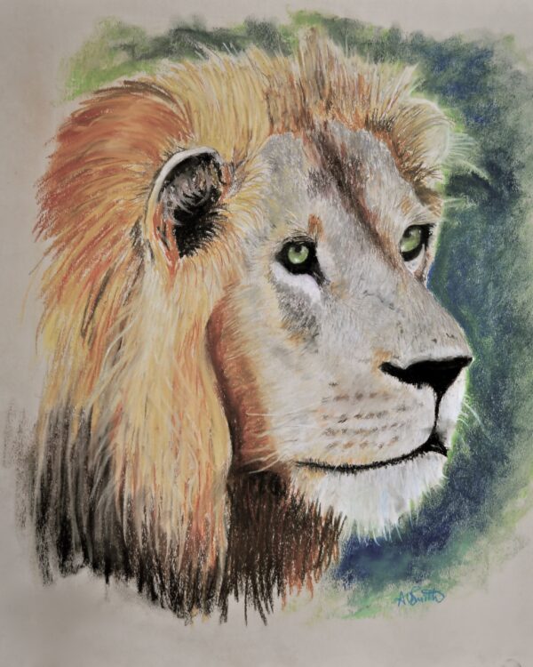 Pastel Lion Artwork Print  - 2 sizes available