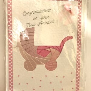 iris folding pink pram
