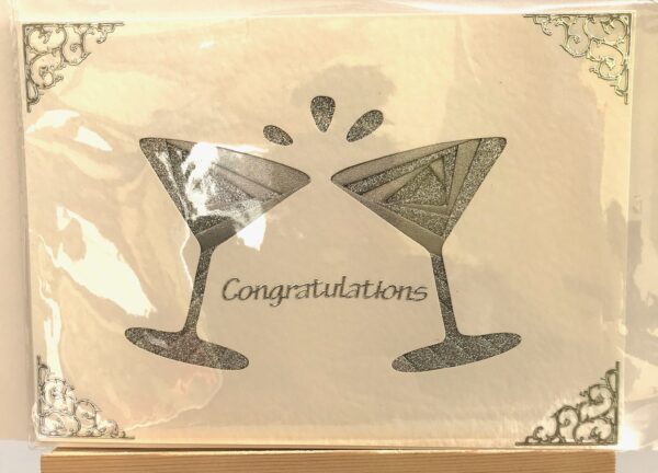Glasses in a shade of silver Iris folding card