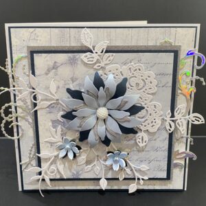 Floral, Powder Blue , any Occasion Card