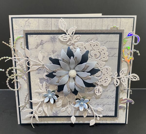 Floral, Powder Blue , any Occasion Card