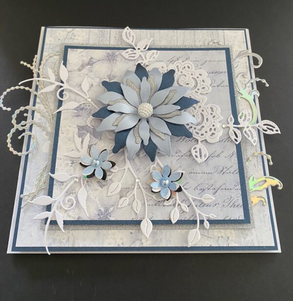 Floral, Powder Blue , any Occasion Card - Image 2