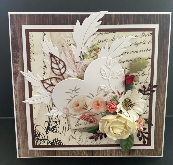 Floral card  heart centre-Any occasion - Image 6