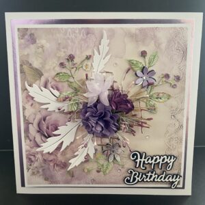Floral Birthday card - Lilac/Purple