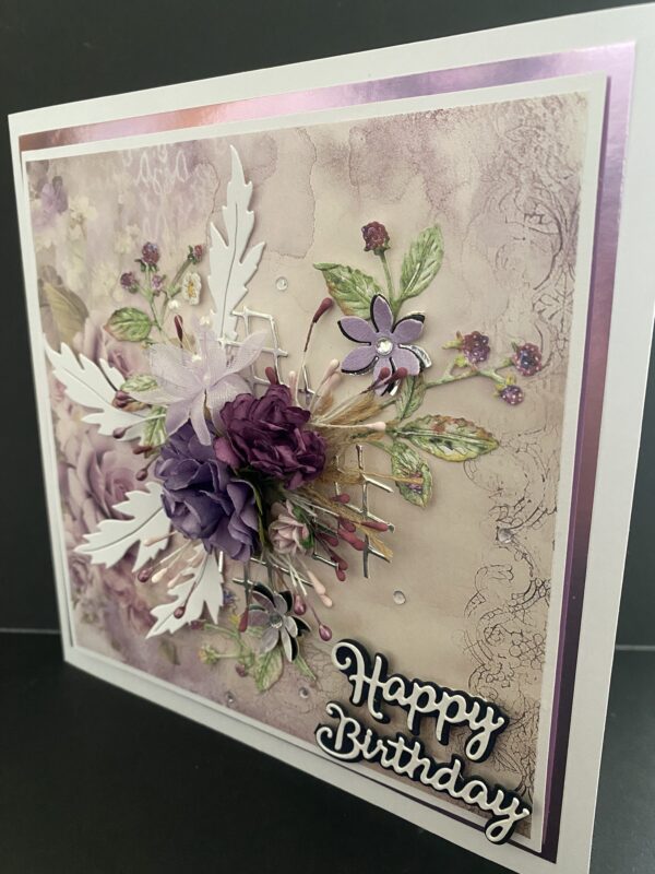 Floral Birthday card - Lilac/Purple - Image 8