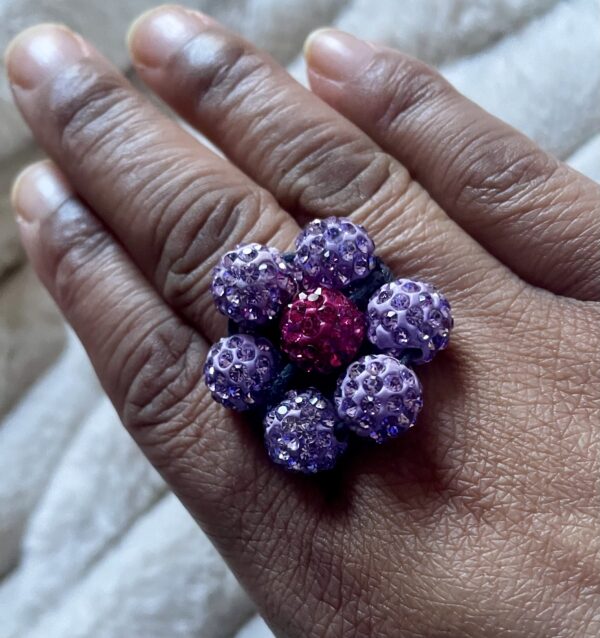 Shamballa flower ring - Image 2