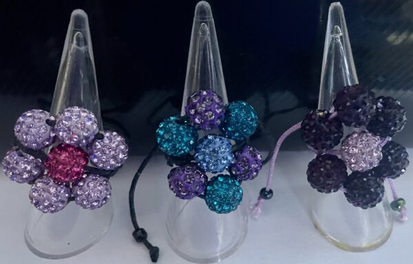 Shamballa flower ring