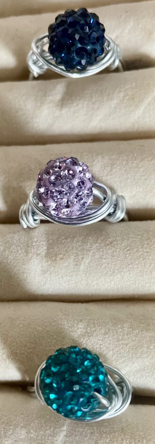 Handmade Shamballa Wire Ring