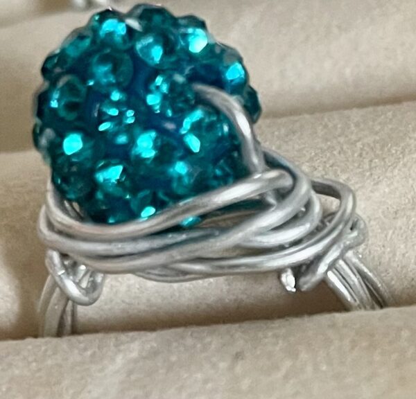 Handmade Shamballa Wire Ring - Image 6