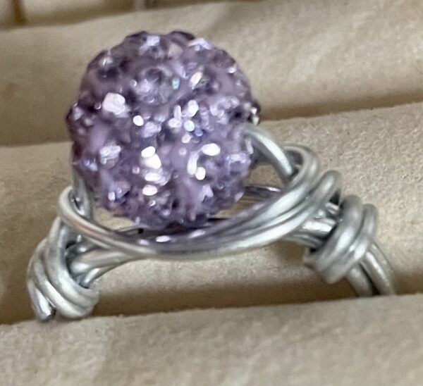 Handmade Shamballa Wire Ring - Image 4
