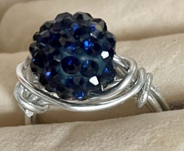 Handmade Shamballa Wire Ring - Image 2