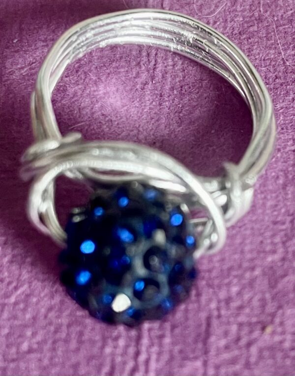 Handmade Shamballa Wire Ring - Image 3