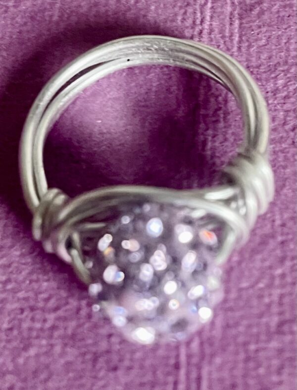 Handmade Shamballa Wire Ring - Image 5