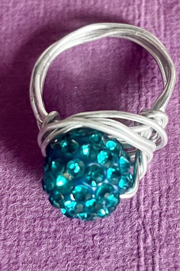 Handmade Shamballa Wire Ring - Image 7