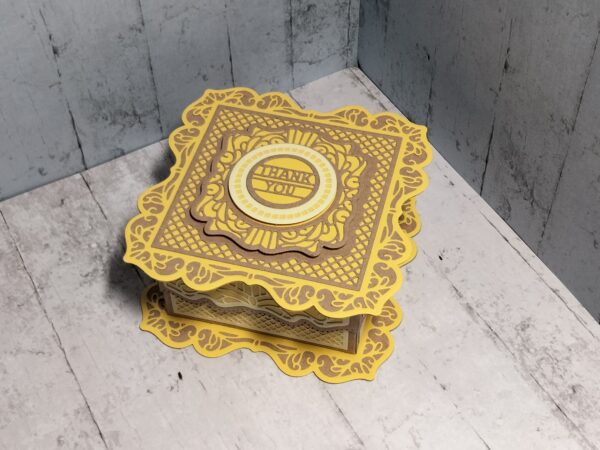 Craft Card And Yellow Gift box