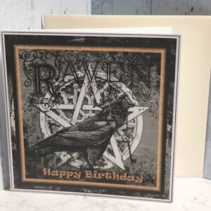Raven (Black) Happy Birthday Card
