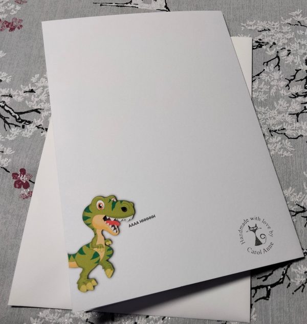 Cute Dinosaur - Birthday Card  ( Choice of Personalisation ) - Image 3