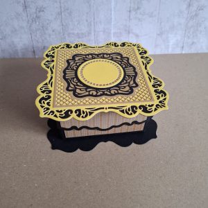 Yellow Black And Gold Gift Box