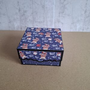 Christmas Gift Box (blue - ho ho ho)
