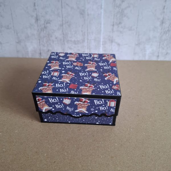 Christmas Gift Box (blue - ho ho ho)