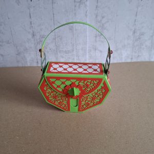 Handbag Gift Bag ( green & red )