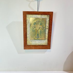 Gold Cross on Print. (B)