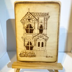 The Town House. Pyrography. (K)